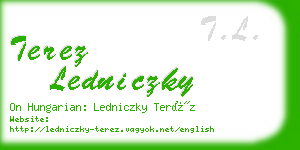 terez ledniczky business card